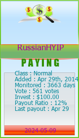 RussianHYIP status image